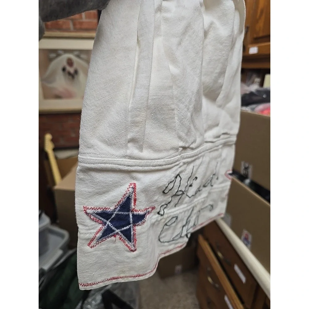 Patriotic Chef Hat Apron Set Americana US Flag Stars BBQ Grilling Head Chef Vtg
